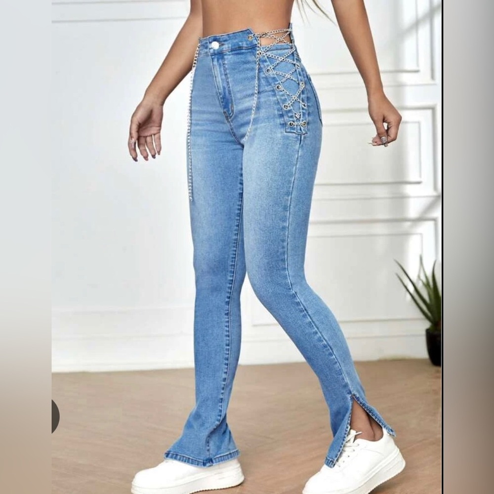 Shein jean size S 4 wore once!! Like new!!